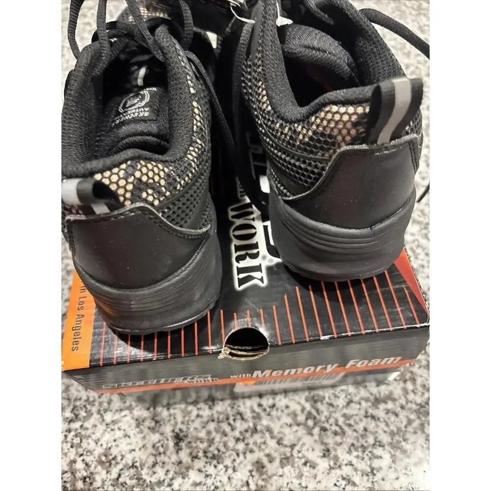 Skechers‎ Work Shoes Comp Toe WOMENS SIZE 5.5 BLACK NEW